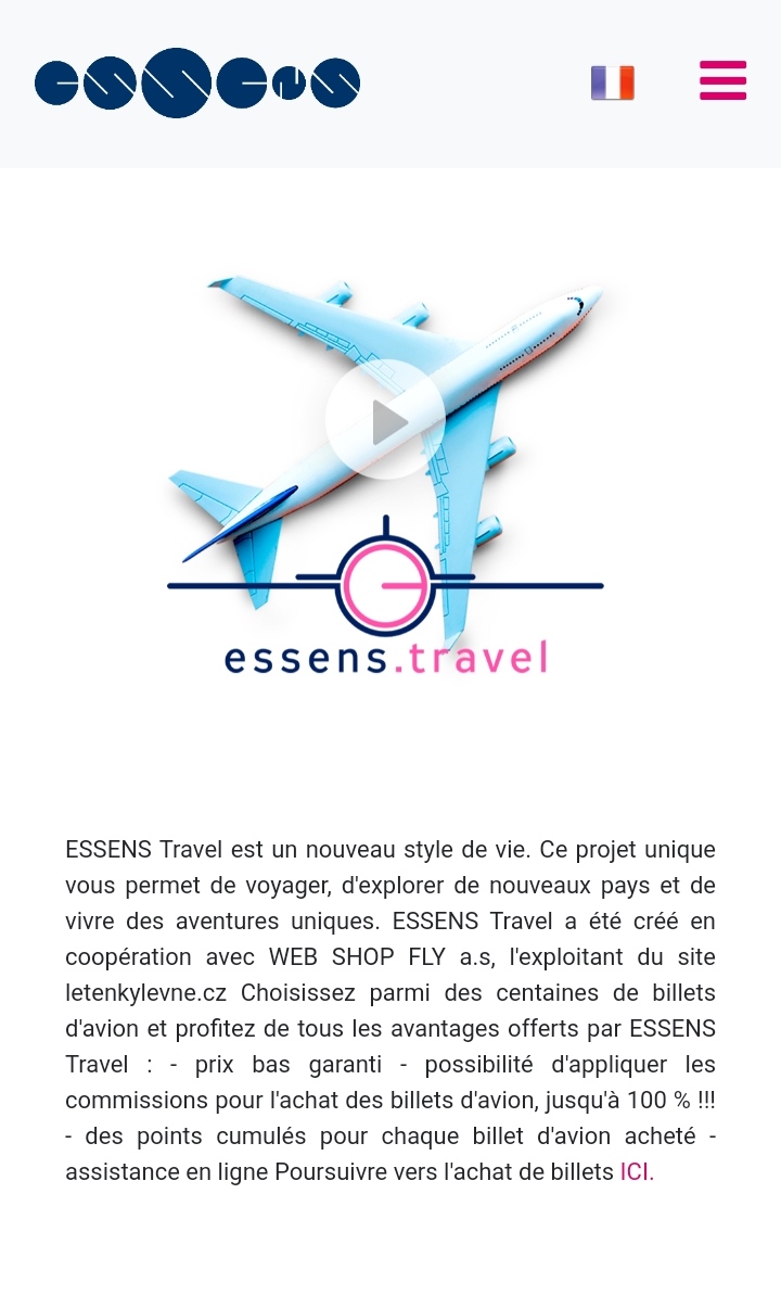 Gamme de voyage proposé par essens Travel billets d'avion et hôtel 